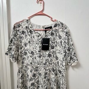 The Kooples Black and White Floral Dress